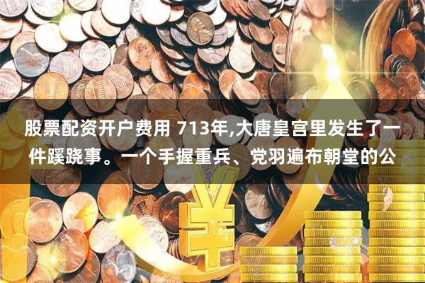 股票配资开户费用 713年,大唐皇宫里发生了一件蹊跷事。一个手握重兵、党羽遍布朝堂的公